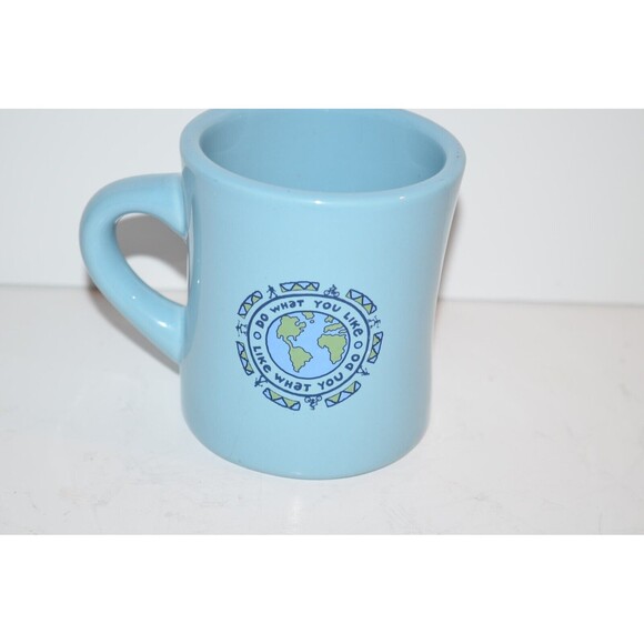 Life Is Good Do What You Like Heavy chunky Diner Coffee Cup Mug light blue - Picture 8 of 8